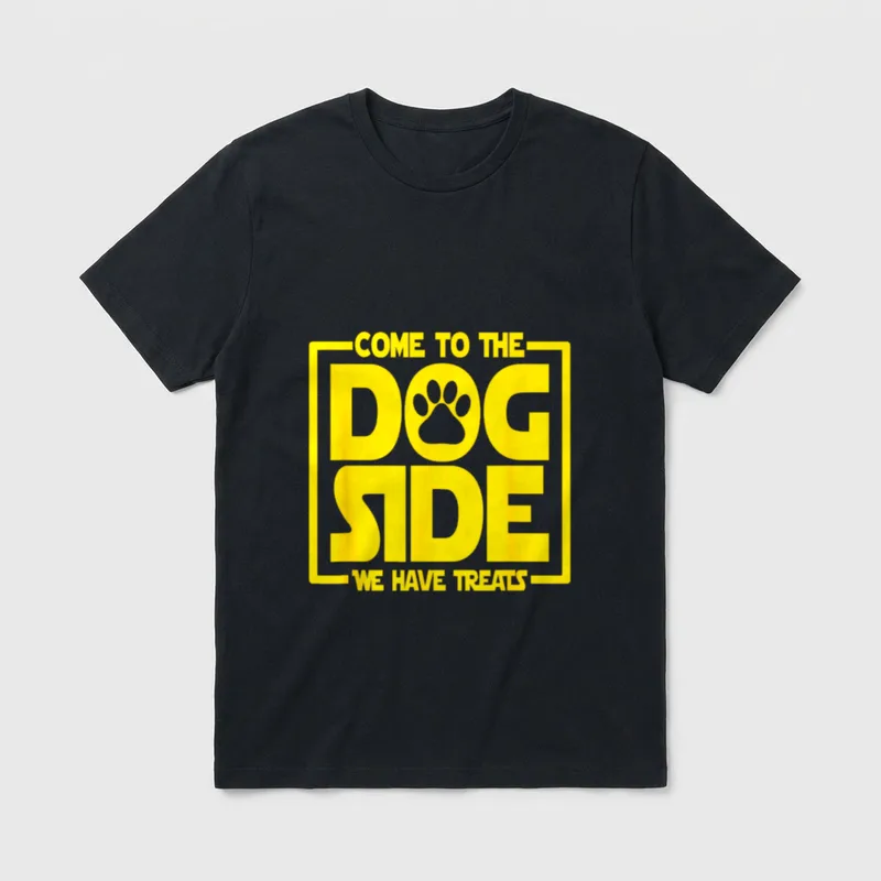 Come to The Dog T-Shirt – Klassisches T-Shirt in Schwarz