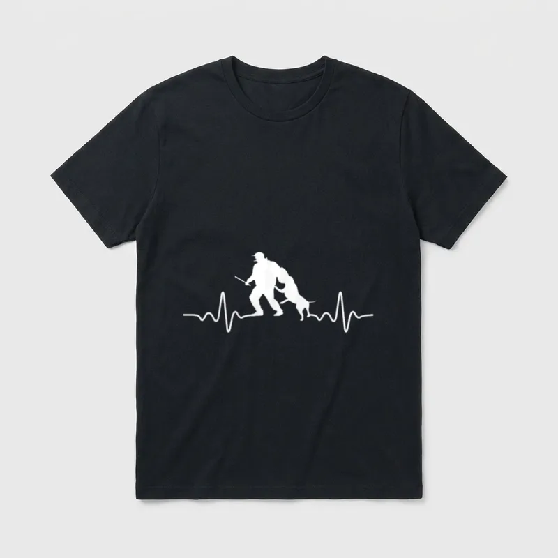 Hunde-Sport IGP Herzschlag Schutzdienst T-Shirt – Klassisches T-Shirt in Schwarz