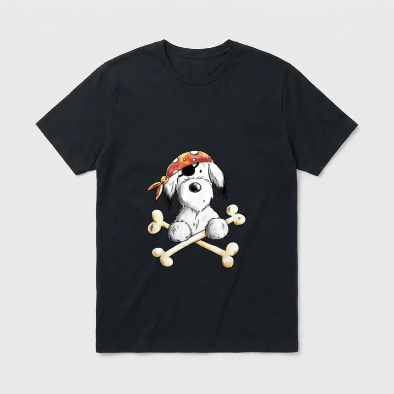 Niedlicher Piraten Hund I T-Shirt – Klassisches T-Shirt in Schwarz