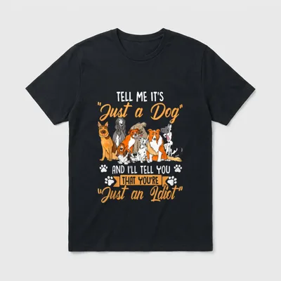 Lustiges Hunde Motiv Lustige Hundesprüche T-Shirt – Klassisches T-Shirt in Schwarz