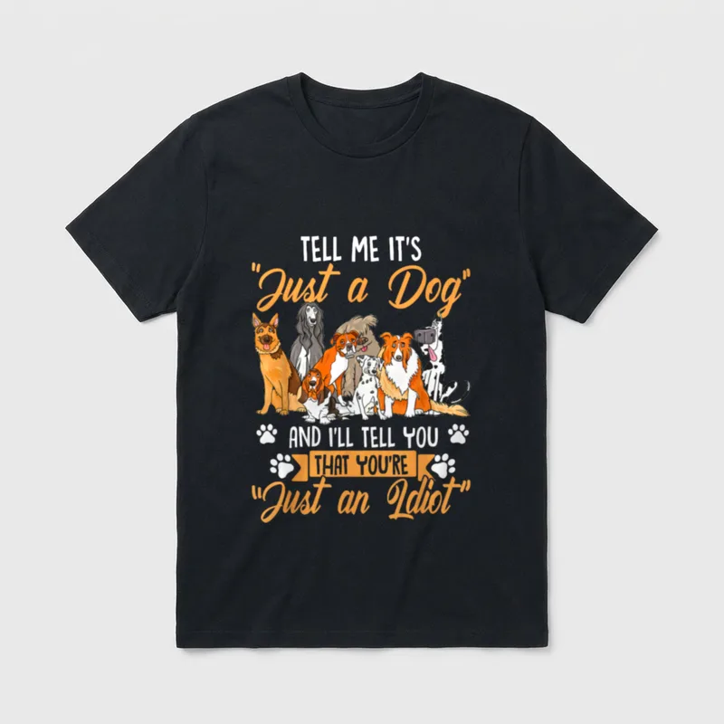 Lustiges Hunde Motiv Lustige Hundesprüche T-Shirt – Klassisches T-Shirt in Schwarz
