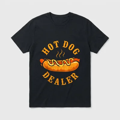 Hotdog-Hot-Dog-Dealer für Erwachsene T-Shirt – Klassisches T-Shirt in Schwarz
