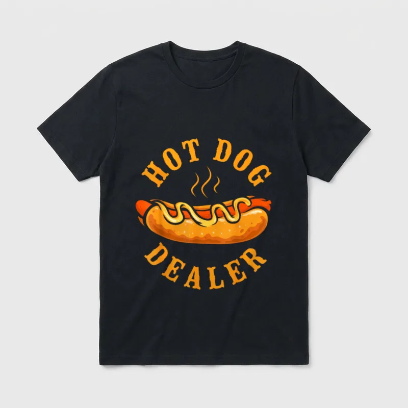 Hotdog-Hot-Dog-Dealer für Erwachsene T-Shirt – Klassisches T-Shirt in Schwarz