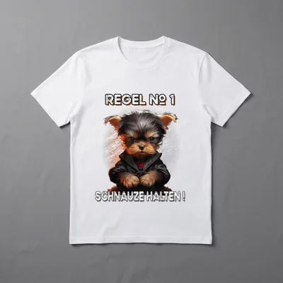 Regel #1 Schnauze halten lustiges T-Shirt – Klassisches T-Shirt in Schwarz