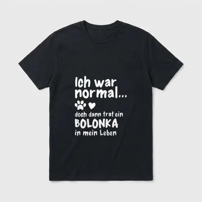 Bolonka Hund Hundehalter Pfote T-Shirt – Klassisches T-Shirt in Schwarz