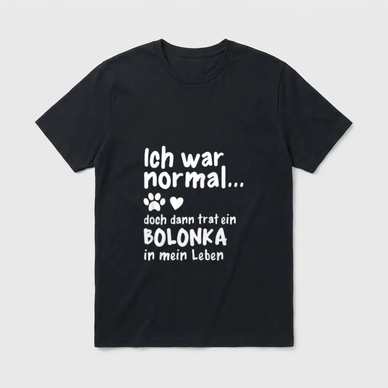 Bolonka Hund Hundehalter Pfote T-Shirt – Klassisches T-Shirt in Schwarz