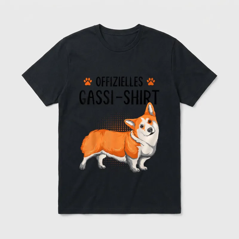 Süße Corgi Hund Geschenke T-Shirt – Klassisches T-Shirt in Schwarz