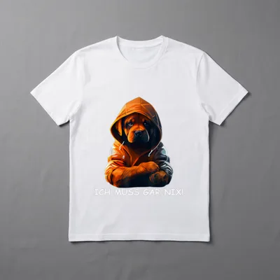 Hund Ich muss gar T-Shirt – Klassisches T-Shirt in Schwarz