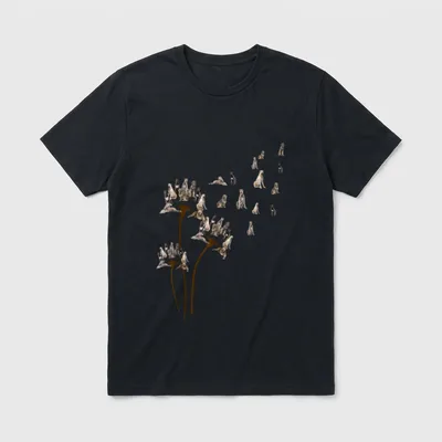Irischer Wolfshund Löwenzahn lustiges T-Shirt – Klassisches T-Shirt in Schwarz