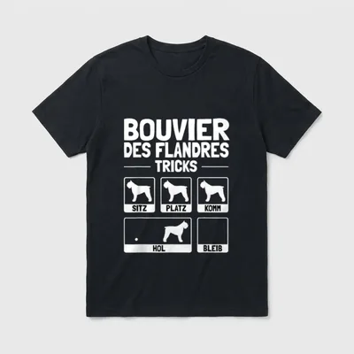 Lustiges Bouvier Des Flandres T-Shirt – Klassisches T-Shirt in Schwarz