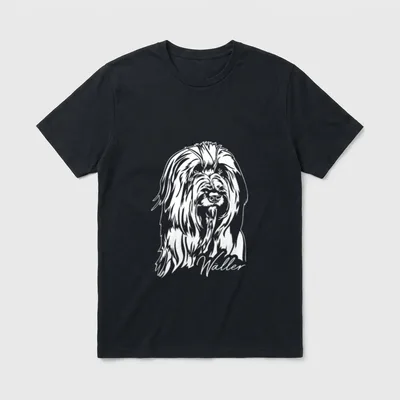 Wäller Portrait Hund Hundeportrait T-Shirt – Klassisches T-Shirt in Schwarz
