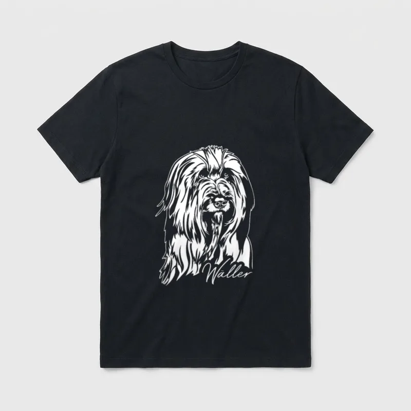 Wäller Portrait Hund Hundeportrait T-Shirt – Klassisches T-Shirt in Schwarz