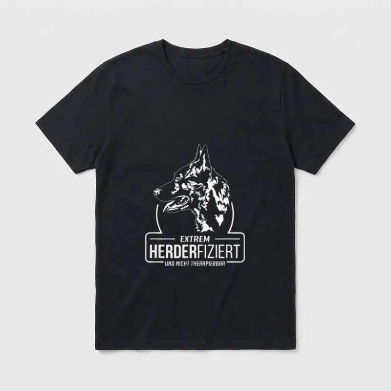 Lustiger Hollandse Herder Herderfiziert T-Shirt – Klassisches T-Shirt in Schwarz