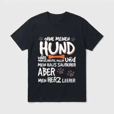 Hunde Ohne meinen Hund T-Shirt – Klassisches T-Shirt in Schwarz