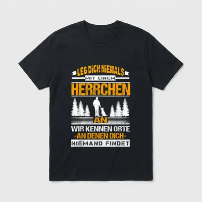 Hundeliebhaber Leg Dich Niemals T-Shirt – Klassisches T-Shirt in Schwarz