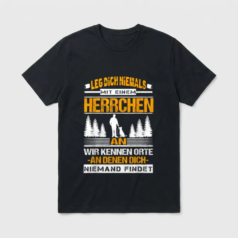Hundeliebhaber Leg Dich Niemals T-Shirt – Klassisches T-Shirt in Schwarz
