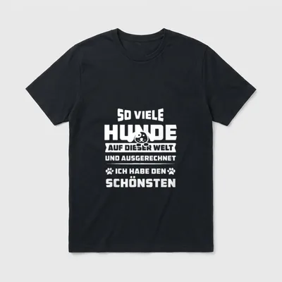 Hundemotive Herrchen Lustig Hundeliebhaber T-Shirt – Klassisches T-Shirt in Schwarz