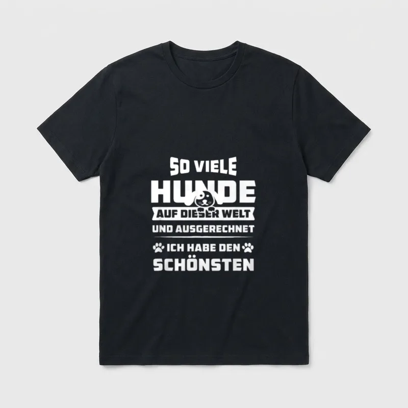 Hundemotive Herrchen Lustig Hundeliebhaber T-Shirt – Klassisches T-Shirt in Schwarz