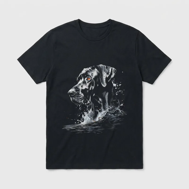 Deutsche Dogge Hund T-Shirt 0780 – Klassisches T-Shirt in Schwarz