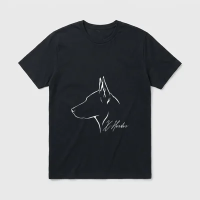 Wilsigns X Herder Profil T-Shirt – Klassisches T-Shirt in Schwarz