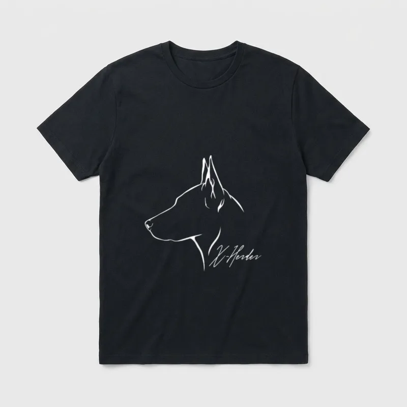 Wilsigns X Herder Profil T-Shirt – Klassisches T-Shirt in Schwarz