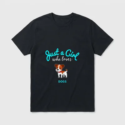 Hundeshirt für Mädchen Hund T-Shirt – Klassisches T-Shirt in Schwarz