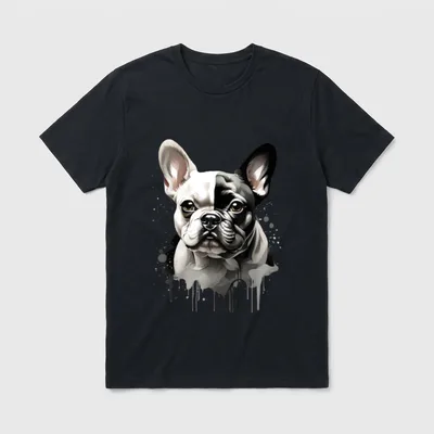 HUND SÜßE FRANZÖSISCHE BULLDOGGE T-Shirt – Klassisches T-Shirt in Schwarz