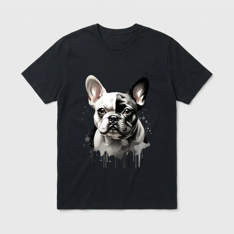 HUND SÜßE FRANZÖSISCHE BULLDOGGE T-Shirt – Klassisches T-Shirt in Schwarz