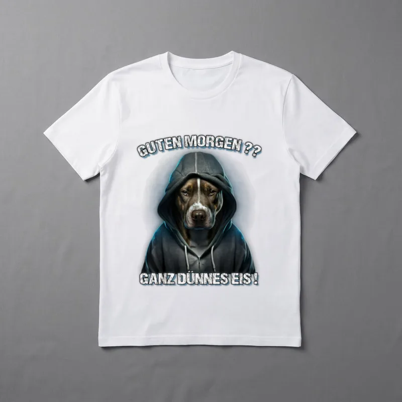 Guten Morgen? Ganz Dünnes T-Shirt 0798 – Klassisches T-Shirt in Schwarz