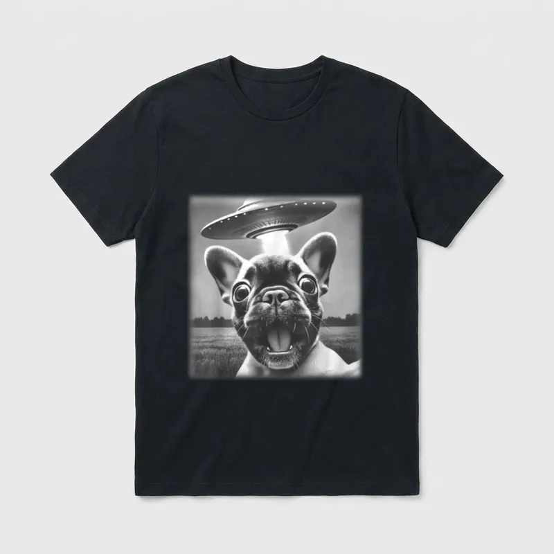 Vintage Hund Französische Bulldogge T-Shirt – Klassisches T-Shirt in Schwarz