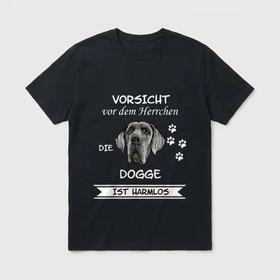 Deutsche Dogge Hund Herrchen T-Shirt – Klassisches T-Shirt in Schwarz