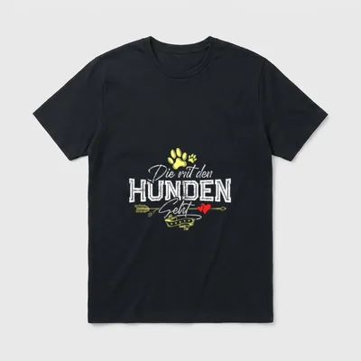 Die mit den Hunden T-Shirt 0814 – Klassisches T-Shirt in Schwarz