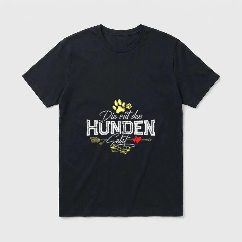Die mit den Hunden T-Shirt 0814 – Klassisches T-Shirt in Schwarz