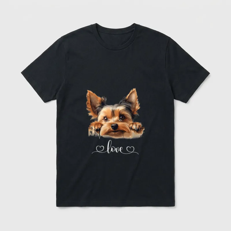 Yorkshire Terrier Hundemotiv Freund T-Shirt – Klassisches T-Shirt in Schwarz