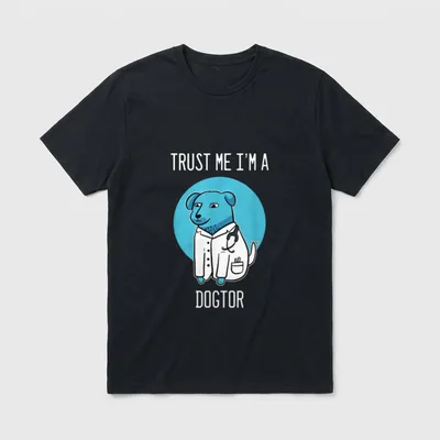 I Am A Dogtor T-Shirt – Klassisches T-Shirt in Schwarz
