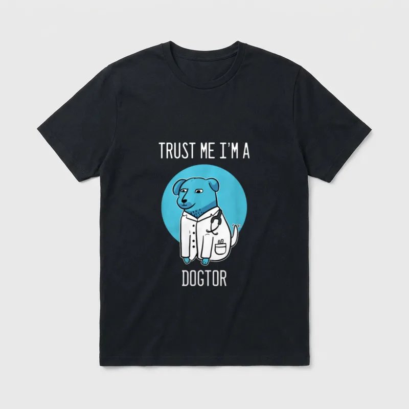 I Am A Dogtor T-Shirt – Klassisches T-Shirt in Schwarz