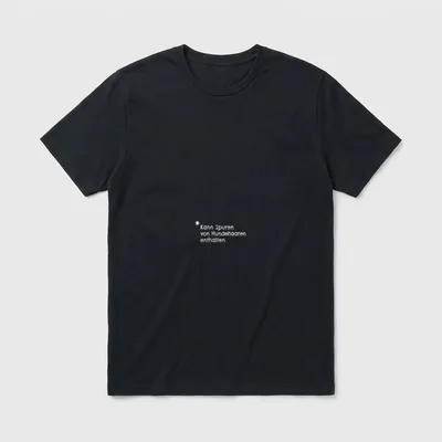 Kann Spuren von Hundehaaren T-Shirt 0828 – Klassisches T-Shirt in Schwarz