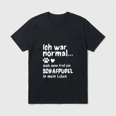 Schafpudel Hund Hundehalter Pfote T-Shirt – Klassisches T-Shirt in Schwarz