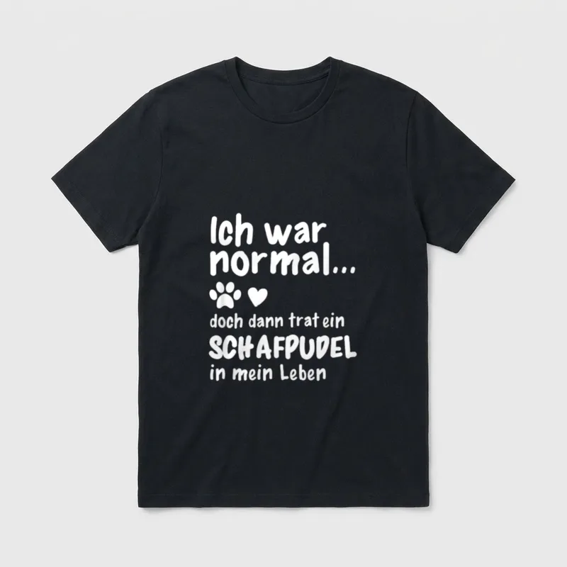 Schafpudel Hund Hundehalter Pfote T-Shirt – Klassisches T-Shirt in Schwarz
