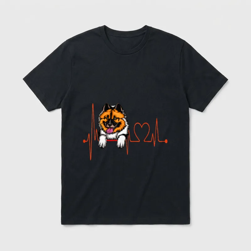 Elo Dog Heartbeat EKG T-Shirt – Klassisches T-Shirt in Schwarz