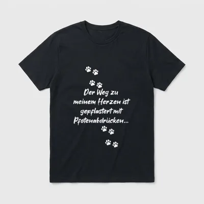 Weg zum Herzen Hundeliebhaber T-Shirt – Klassisches T-Shirt in Schwarz