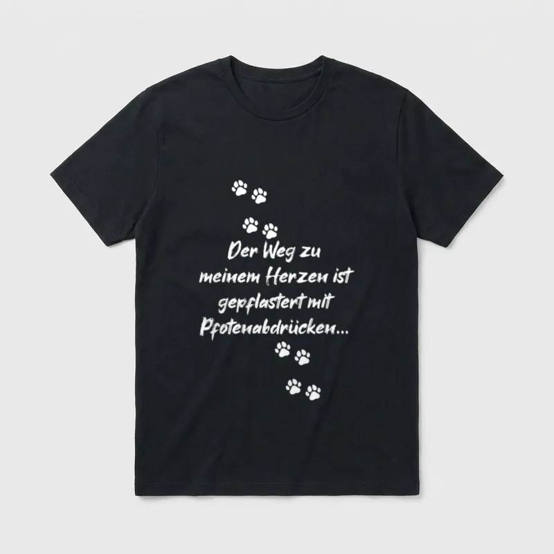 Weg zum Herzen Hundeliebhaber T-Shirt – Klassisches T-Shirt in Schwarz