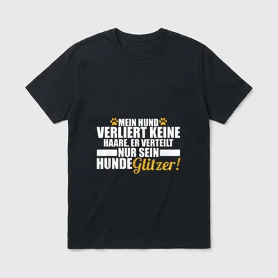 Mein Hund verteilt Hunde T-Shirt – Klassisches T-Shirt in Schwarz