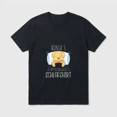 Offizielles Schlafshirt Hund Personalisiert T-Shirt – Klassisches T-Shirt in Schwarz