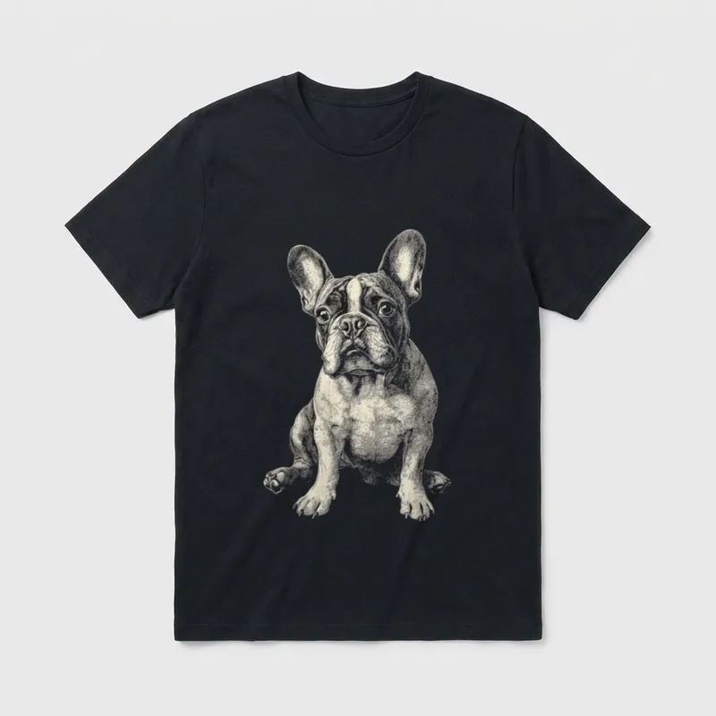 Französische Bulldogge Hundemotiv Haustier T-Shirt – Klassisches T-Shirt in Schwarz