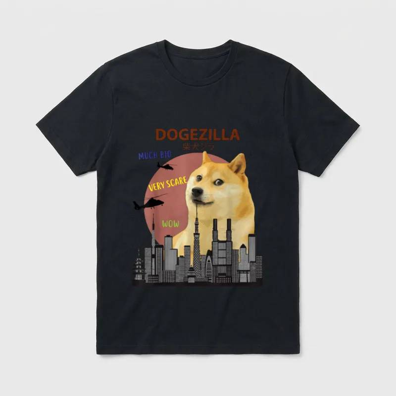 dogezilla Funny Doge Meme Shiba T-Shirt – Klassisches T-Shirt in Schwarz
