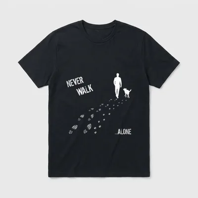 Cooles Hunde nie allein T-Shirt – Klassisches T-Shirt in Schwarz