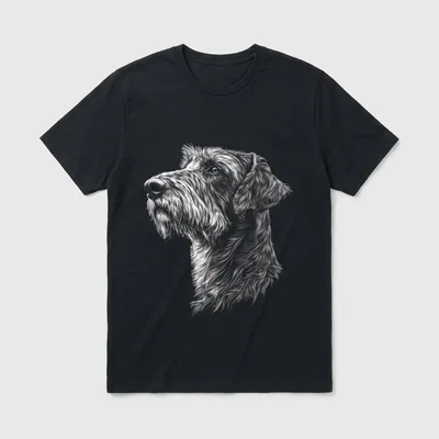 Irischer Wolfshund Hund Motiv T-Shirt – Klassisches T-Shirt in Schwarz
