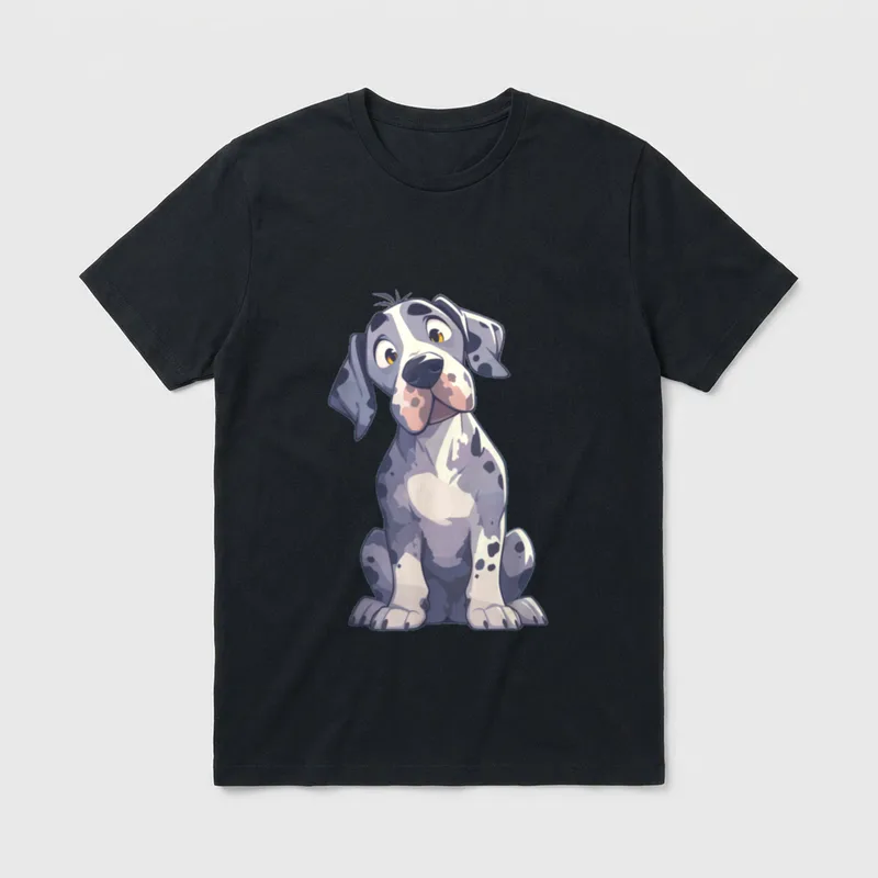 Hunde Hund Deutsche Dogge T-Shirt 0861 – Klassisches T-Shirt in Schwarz