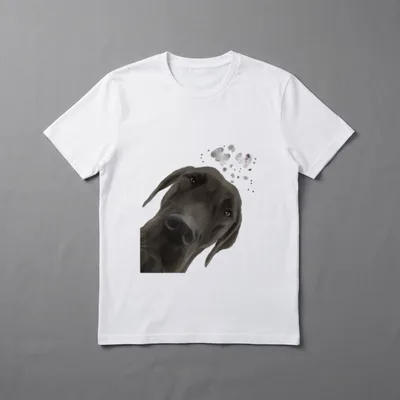 Lustiges Neugieriger Hund Deutsche T-Shirt – Klassisches T-Shirt in Schwarz